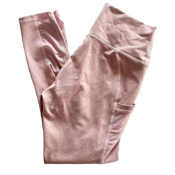 Fabletics On-The-Go PowerHold High-Waisted Capri Rosebloom Heather Pink Womens S - Picture 7 of 7